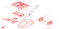 LUZ INTERIOR para Honda CIVIC 1.6IES 5 portas automática de 4 velocidades 1997