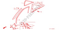 GUARNICAO PILAR(LH) para Honda INTEGRA TYPE R 3 portas 5 velocidades manuais 2000