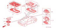 LUZ INTERIOR para Honda ACCORD COUPE 2.0I 2 portas automática de 4 velocidades 1997