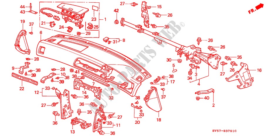PAINEL INSTRUMENTOS(D.) para Honda ACCORD AERODECK 2.2IES 5 portas automática de 4 velocidades 1995