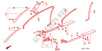 GUARNICAO PILAR/ FRISO ABERTURA(D.) para Honda NSX NSX 2 portas 6 velocidades manuais 2001