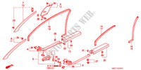GUARNICAO PILAR/ FRISO ABERTURA(LH) para Honda NSX NSX 2 portas 6 velocidades manuais 2001