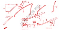 GUARNICAO PILAR/ FRISO ABERTURA(D.) para Honda NSX NSX-T 2 portas 6 velocidades manuais 2004
