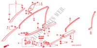 GUARNICAO PILAR/ FRISO ABERTURA(LH) para Honda NSX NSX 2 portas automática de 4 velocidades 2004