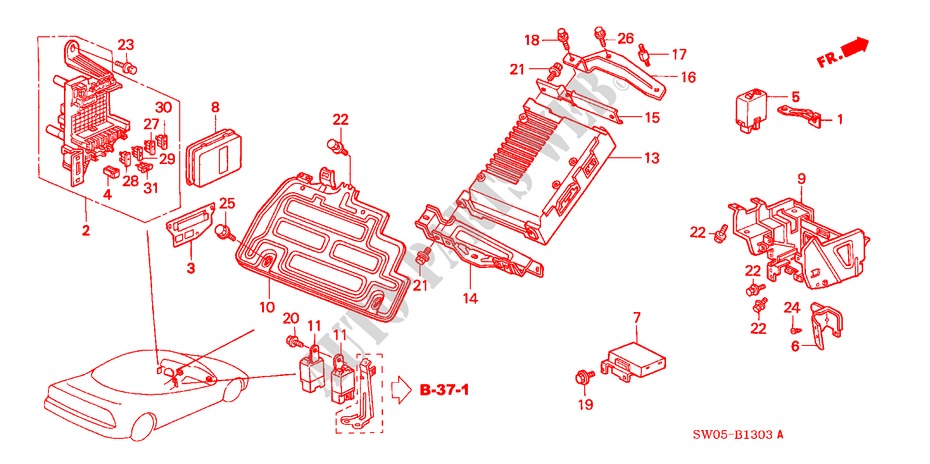 UNIDADE CONTROLO(EPS) (D.) para Honda NSX NSX 2 portas automática de 4 velocidades 2002