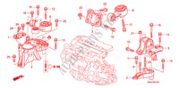 APOIOS MOTOR(DIESEL) para Honda CR-V DIESEL 2.2 SE 5 portas 6 velocidades manuais 2008