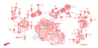 APOIOS MOTOR(2.0L)(AT) para Honda CR-V ELEGANCE 5 portas automática de 5 velocidades 2010