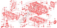 BLOCO CILINDROS/CARTER OLEO(2.0L) para Honda CR-V EXECUTIVE 5 portas automática de 5 velocidades 2010