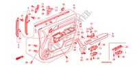 FORRO PORTA FRENTE(LH) para Honda CR-V DIESEL 2.2 EXECUTIVE 5 portas automática de 5 velocidades 2010