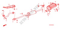 TUBO ESCAPE/SILENCIADOR(2.0L) para Honda CR-V EX 5 portas 6 velocidades manuais 2009