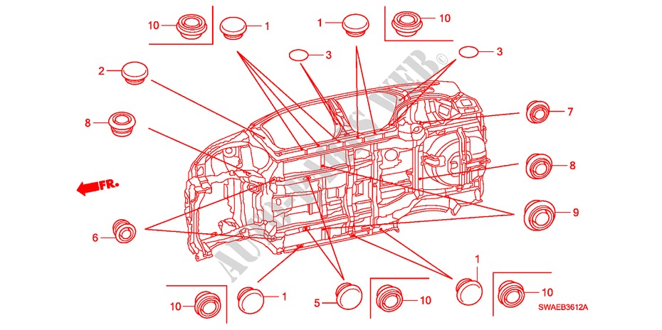 OLHAL(INFERIOR) para Honda CR-V DIESEL 2.2 SE 5 portas 6 velocidades manuais 2009