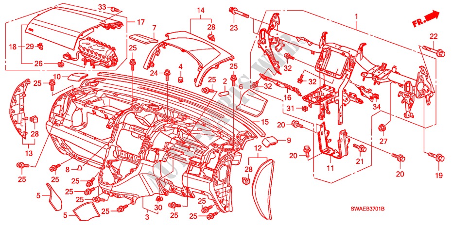 PAINEL INSTRUMENTOS(D.) para Honda CR-V ES 5 portas 6 velocidades manuais 2010