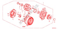 ALTERNADOR(DENSO)(DIESEL) para Honda CR-V DIESEL 2.2 COMFORT RUNOUT 5 portas automática de 5 velocidades 2011