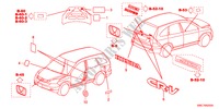 EMBLEMAS/ETIQUETAS CUIDADO para Honda CR-V ELEGANCE 5 portas automática de 5 velocidades 2011