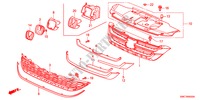 GRELHA FRENTE para Honda CR-V DIESEL 2.2 SE RUNOUT 5 portas 6 velocidades manuais 2011
