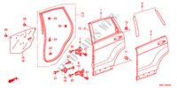 PAINEIS PORTA TRASEIRAS para Honda CR-V DIESEL 2.2 SE 5 portas 6 velocidades manuais 2011