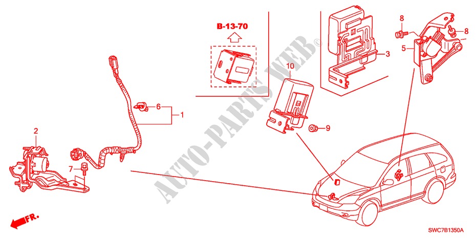 CONTROLO DE NIVELAMENTO AUTOMATICO para Honda CR-V RV-SI 5 portas automática de 5 velocidades 2011