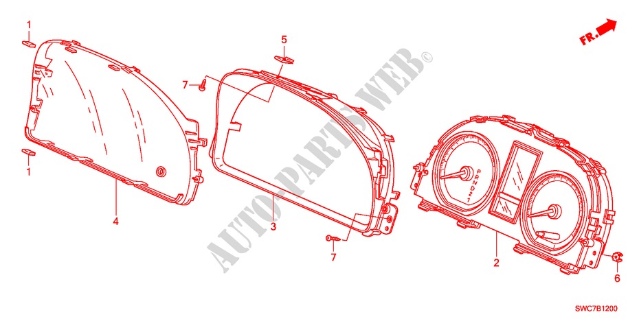 INDICADORES para Honda CR-V ELEGANCE 5 portas automática de 5 velocidades 2011