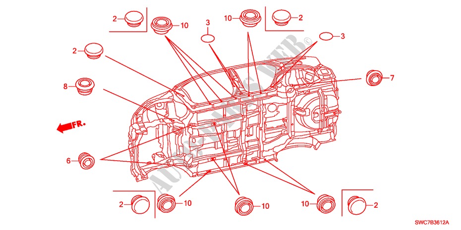 OLHAL(INFERIOR) para Honda CR-V RV-SI 5 portas automática de 5 velocidades 2011