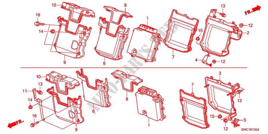 UNIDADE CONTROLO(COMPARTIMENTO MOTOR)(DIESEL)(3) para Honda CR-V DIESEL 2.2 EXECUTIVE 5 portas automática de 5 velocidades 2011