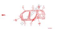 OLHAL(LATERAL) para Honda PILOT TOURING 5 portas automática de 5 velocidades 2011