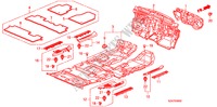 TAPETE PISO para Honda PILOT EX-L 5 portas automática de 5 velocidades 2011