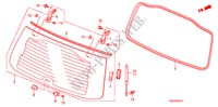 VIDRO DA ESCOTILHA TRASEIRA para Honda PILOT EX 5 portas automática de 5 velocidades 2011