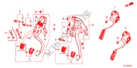PEDAL(LH) para Honda CR-Z BASE 3 portas 6 velocidades manuais 2011