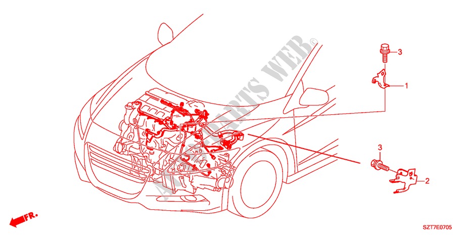 ESTEIO DO ARNES DO MOTOR para Honda CR-Z TOP 3 portas 6 velocidades manuais 2011