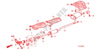 TUBO ESCAPE(L4) para Honda ACCORD 2.4 EXG 2 portas automática de 5 velocidades 2011