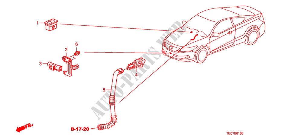 AR CONDICIONADO(SENSOR) para Honda ACCORD 2.4 EXG 2 portas automática de 5 velocidades 2011