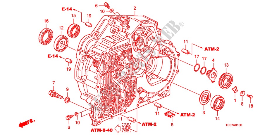 CAIXA CONVERSOR BINARIO(L4) para Honda ACCORD 2.4 EXG 2 portas automática de 5 velocidades 2009