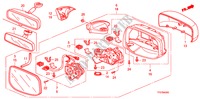 RETROVISOR(CONTROLO REMOTO) para Honda JAZZ 1.2TREND TEMP TIRE 5 portas 5 velocidades manuais 2009