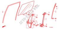 VIDRO DA PORTA TRASEIRA/ REGULADOR para Honda JAZZ 1.4 LS 5 portas 5 velocidades manuais 2009