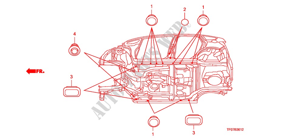 OLHAL(INFERIOR) para Honda JAZZ 1.4 LS 5 portas 5 velocidades manuais 2009