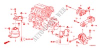 APOIOS MOTOR(I SHIFT) para Honda JAZZ 1.4 EXT 5 portas transmissão inteligente 2010