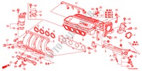 COLECTOR ADMISSAO para Honda JAZZ 1.4 EX 5 portas transmissão inteligente 2010