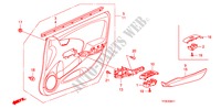 FORRO PORTA FRENTE(D.) para Honda JAZZ 1.5 LSPO 5 portas 5 velocidades manuais 2010