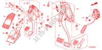 PEDAL(LH) para Honda JAZZ 1.5 LXE 5 portas automática de 5 velocidades 2010