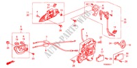 TRAVA DA PORTA DIANTEIRA/MANIVELA EXTERNA(2) para Honda JAZZ 1.4 EX 5 portas 5 velocidades manuais 2010