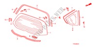 VIDRO TRASEIRO/VIDRO QUARTO para Honda JAZZ 1.2 SE 5 portas 5 velocidades manuais 2010