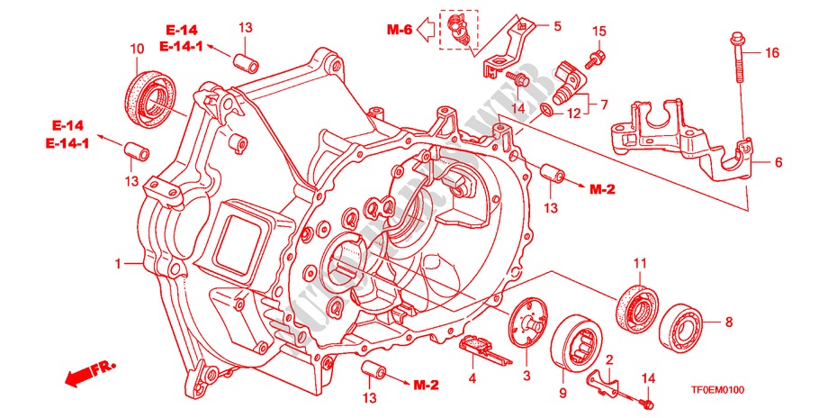 CAIXA EMBRAIAGEM(MT) para Honda JAZZ 1.4 ES 5 portas 5 velocidades manuais 2010