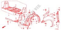 GUARDA LAMAS FRENTE para Honda JAZZ 1.4LS 5 portas transmissão inteligente 2011