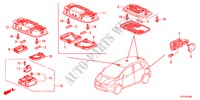 LUZ INTERIOR para Honda JAZZ 1.4ESH 5 portas transmissão inteligente 2011