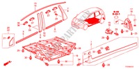 MOLDURA/PROTECTOR para Honda JAZZ 1.4EX 5 portas 5 velocidades manuais 2011