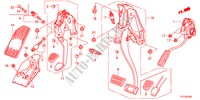 PEDAL(LH) para Honda JAZZ 1.2LSRE 5 portas 5 velocidades manuais 2011