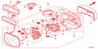 RETROVISOR(CONTROLO REMOTO) para Honda JAZZ 1.2LSRE 5 portas 5 velocidades manuais 2011