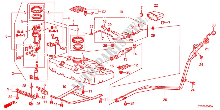 DEPOSITO COMBUSTIVEL para Honda JAZZ 1.2SE 5 portas 5 velocidades manuais 2011