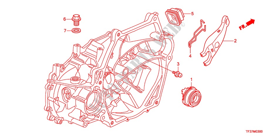DESENGATE EMBRAIAGEM(MT) para Honda JAZZ 1.2SE 5 portas 5 velocidades manuais 2011