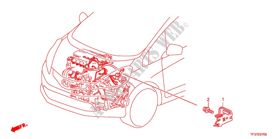 ESTEIO DO ARNES DO MOTOR para Honda JAZZ 1.2SE 5 portas 5 velocidades manuais 2011